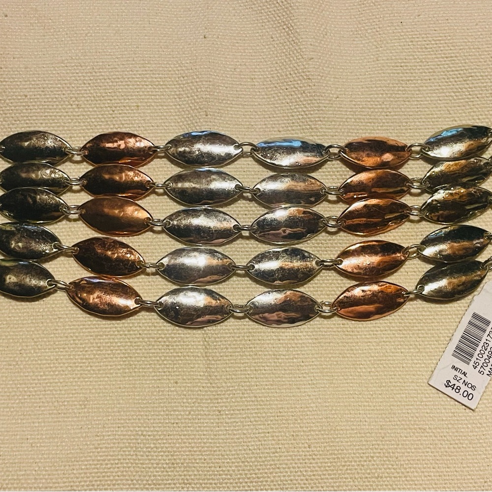 White House black market Silver and Copper Tone Magnetic bracelet